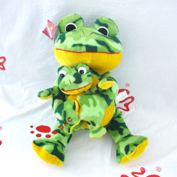 Plush Animal Frog Mama and Baby Frog